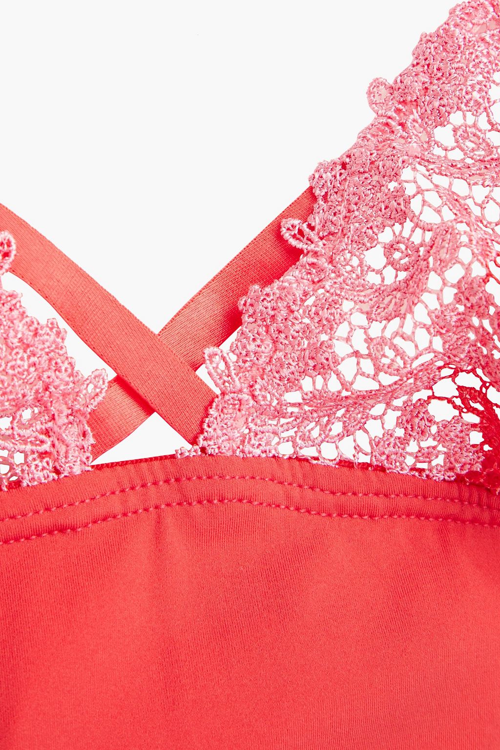 COSABELLA Veneto corded lace-paneled stretch-jersey bodysuit