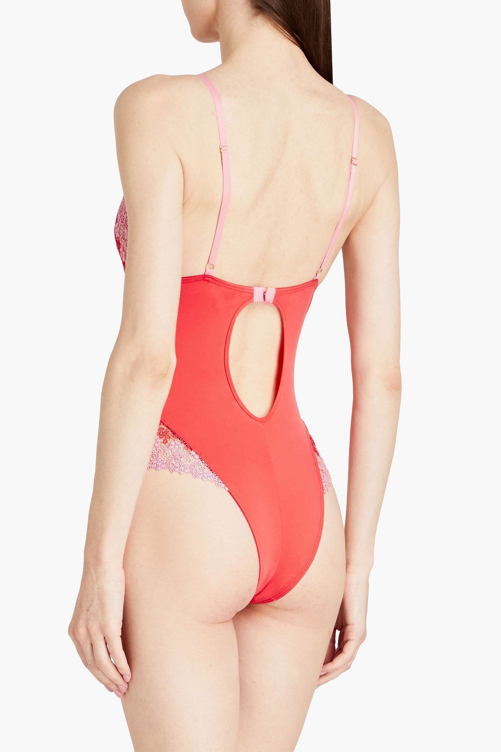 COSABELLA Veneto corded lace-paneled stretch-jersey bodysuit