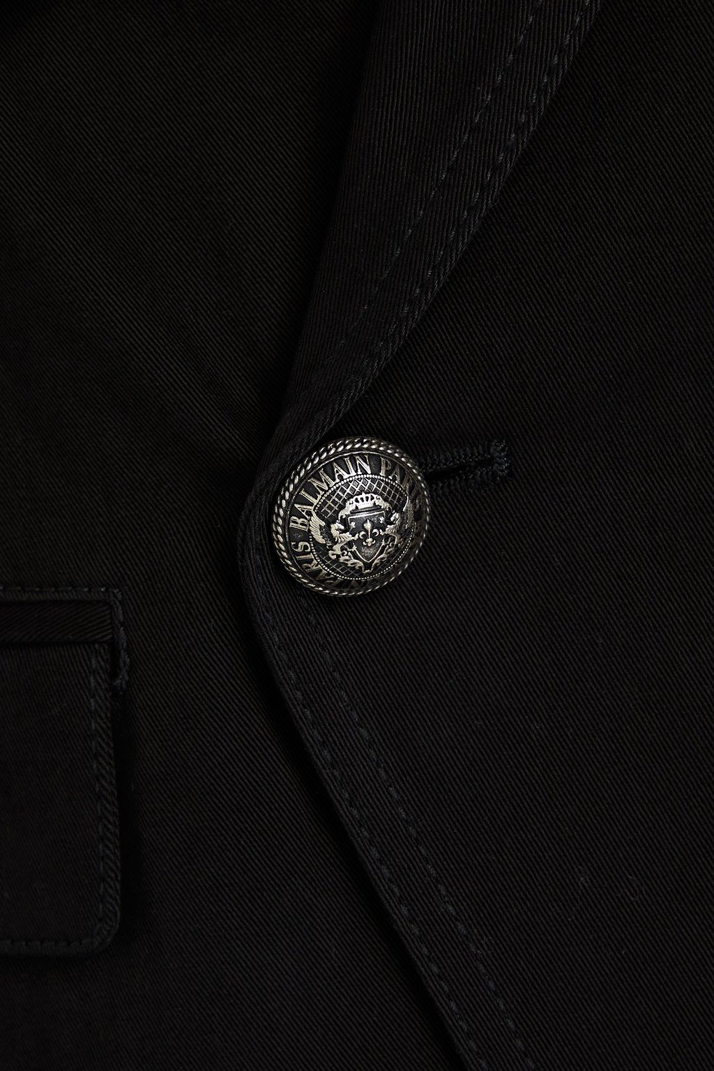 BALMAIN Doppelreihiger Blazer aus Baumwoll-Gabardine