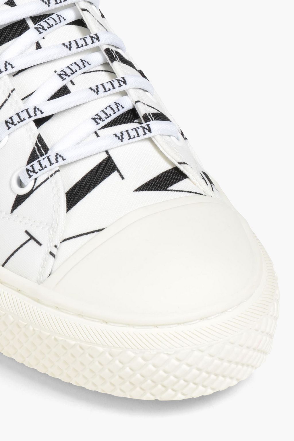 VALENTINO GARAVANI Logo-print canvas high-top sneakers