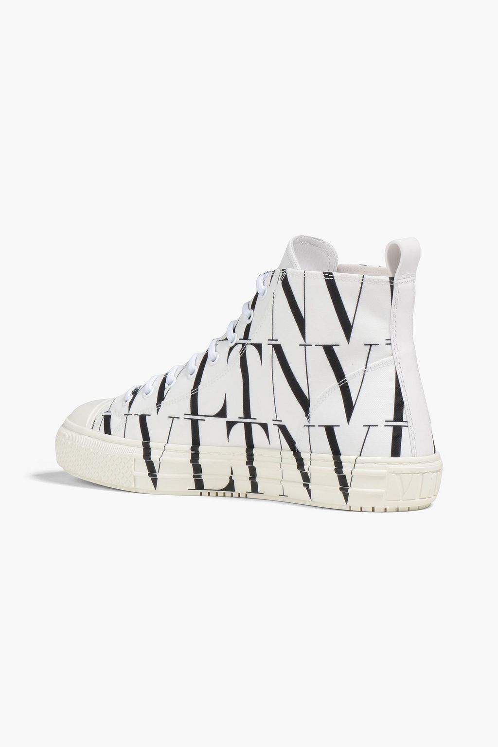 VALENTINO GARAVANI Logo-print canvas high-top sneakers