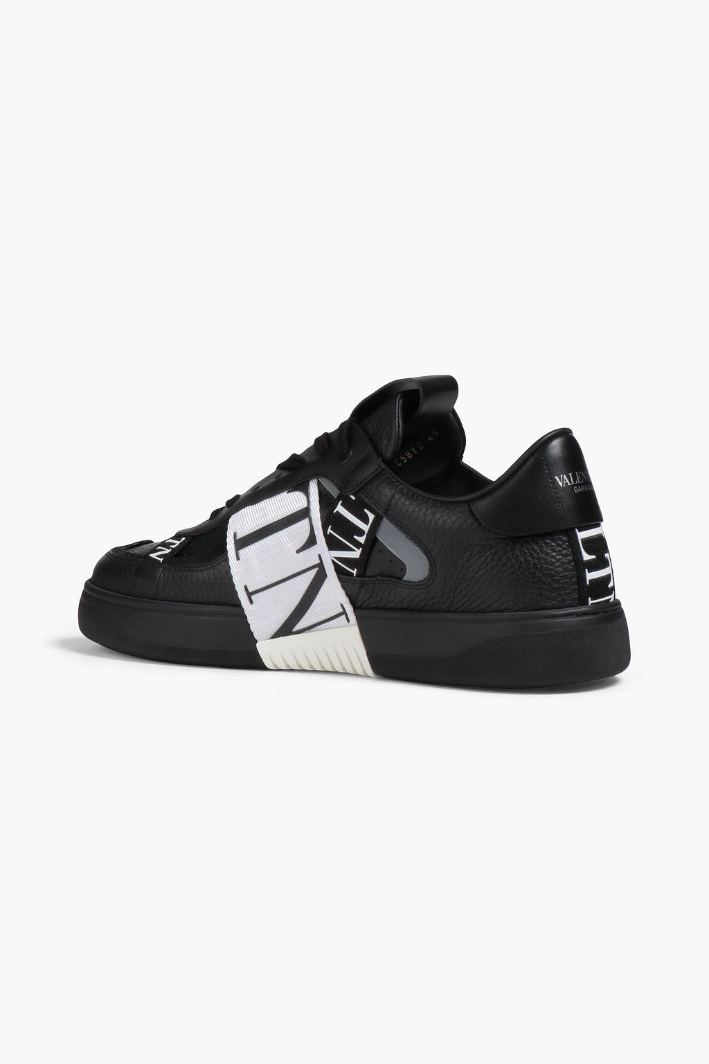 VALENTINO GARAVANI Perforierte Sneakers aus Veloursleder und Narbenleder mit Logoprint