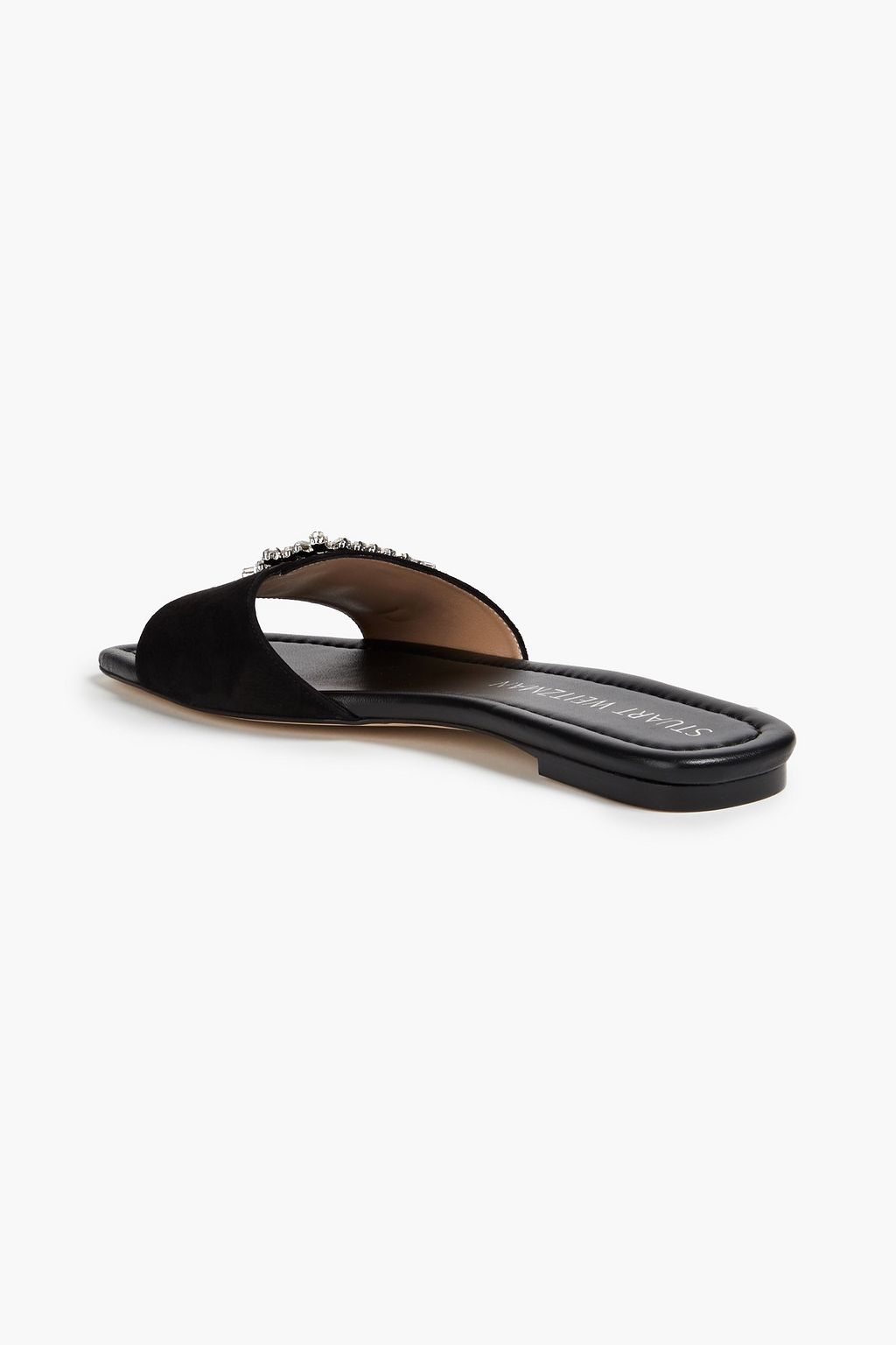 STUART WEITZMAN Embellished suede slides