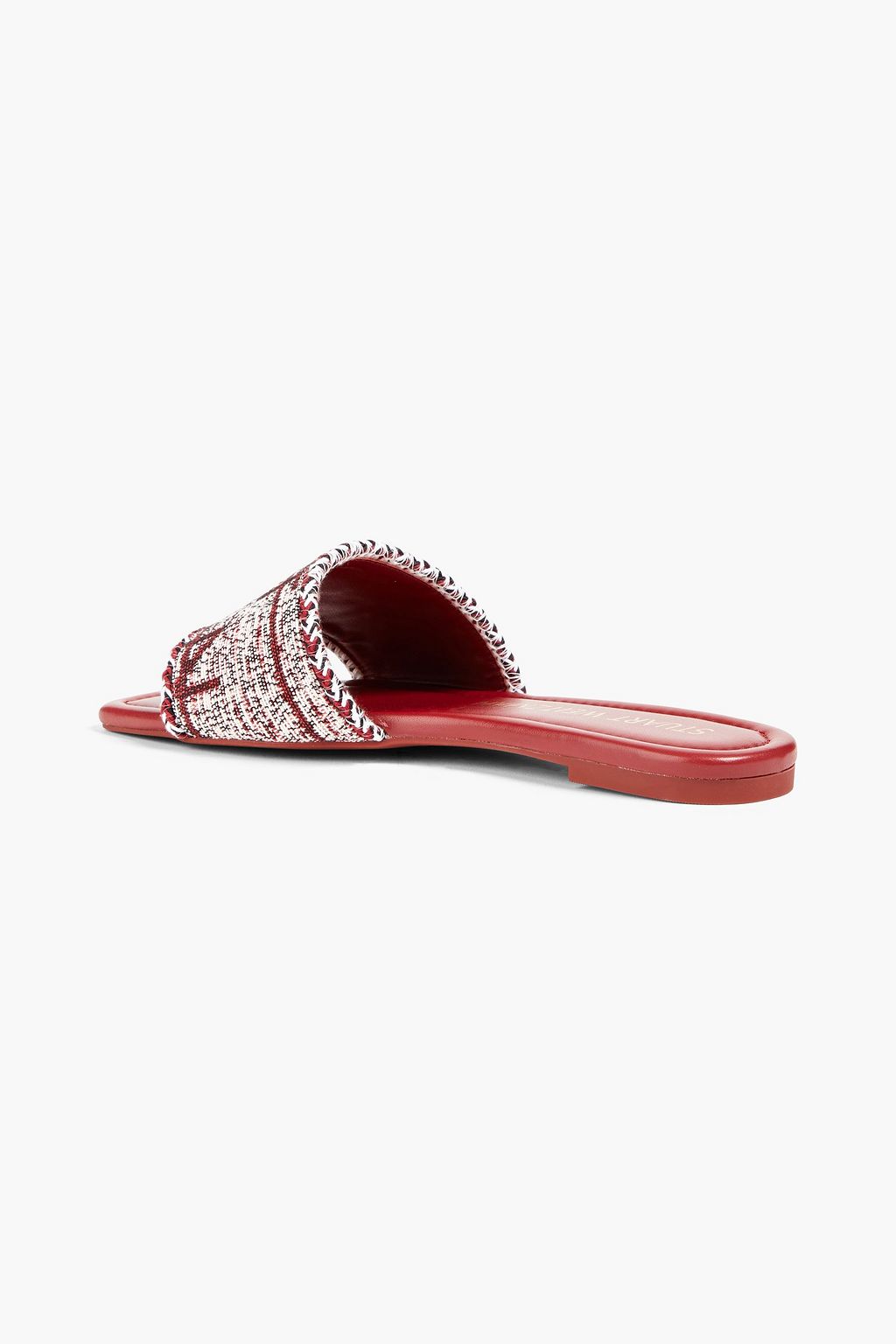 STUART WEITZMAN Pantoletten aus Tweed mit Logo-Jacquard