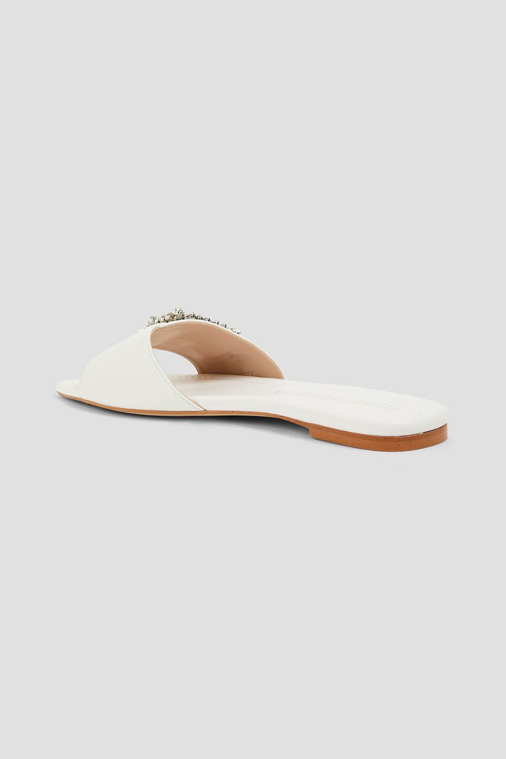 STUART WEITZMAN レザー スライドサンダル バックル付き