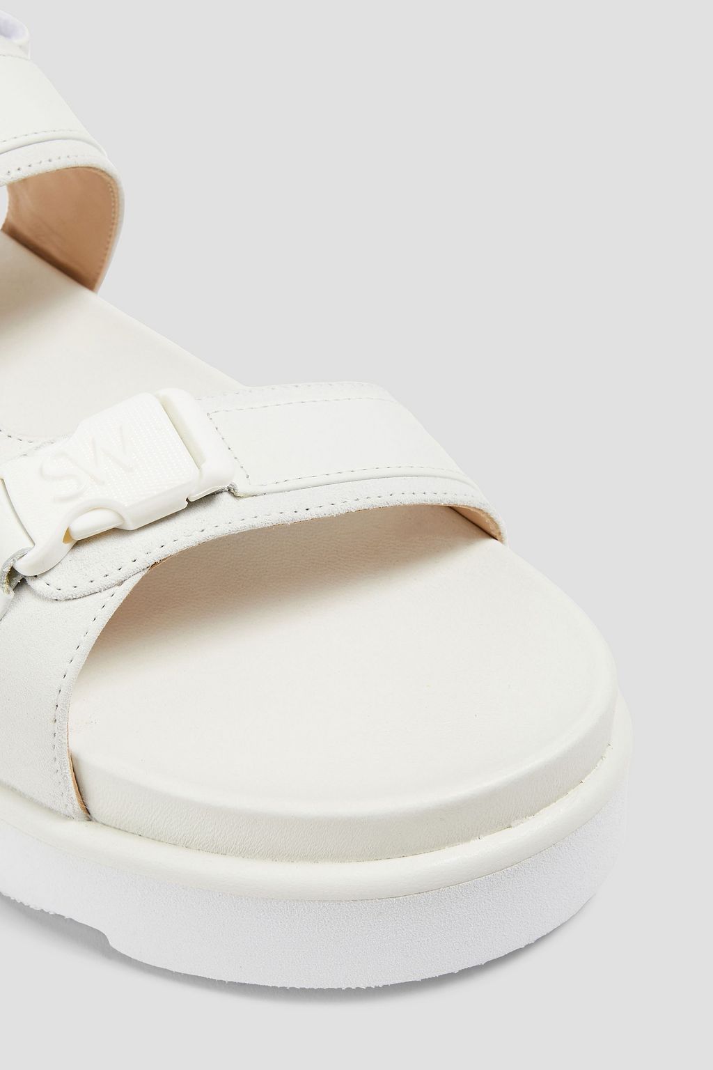 STUART WEITZMAN Buckled leather platform sandals