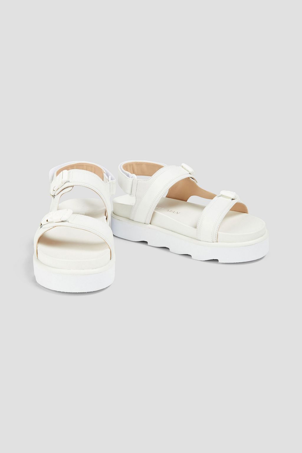 STUART WEITZMAN Buckled leather platform sandals