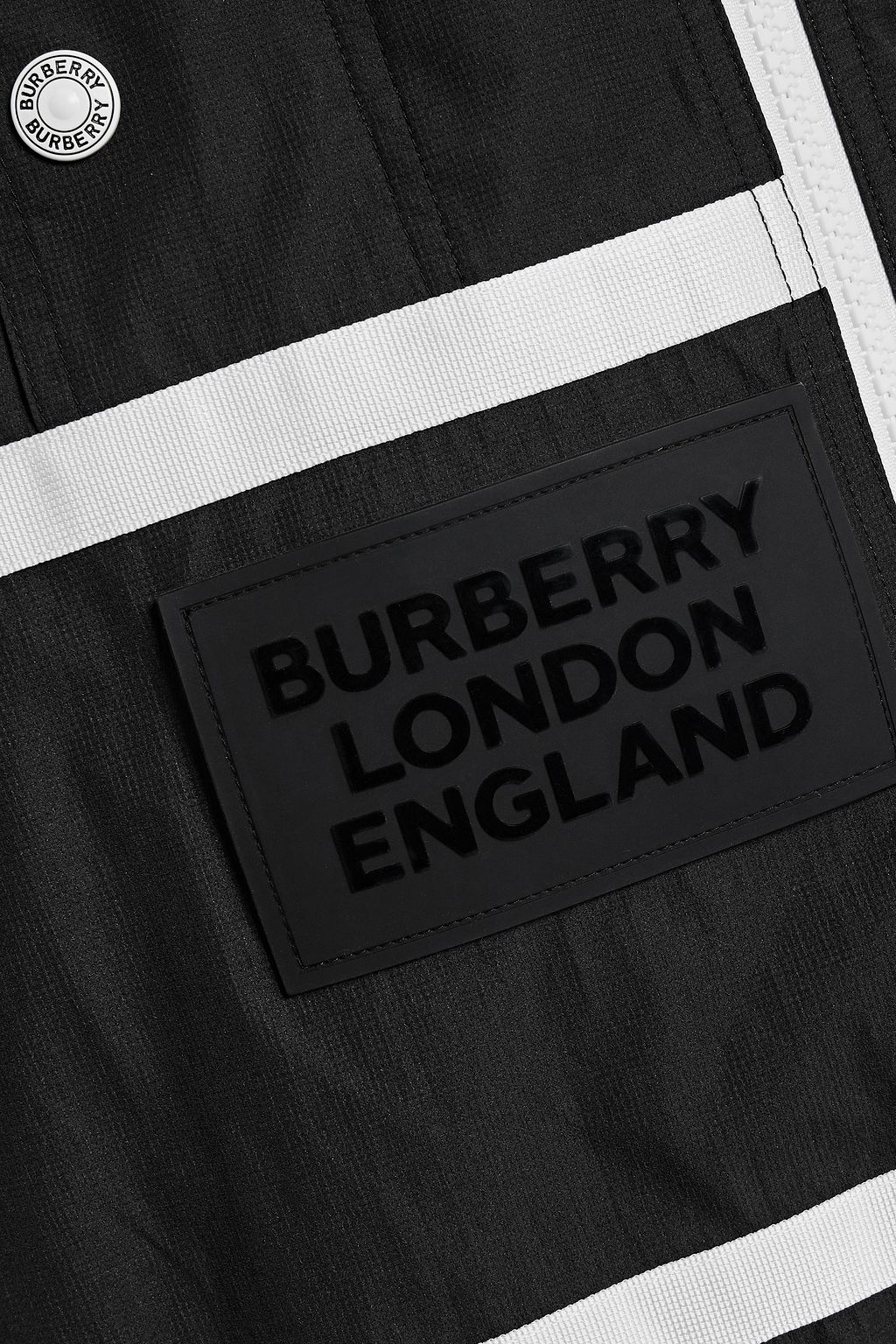BURBERRY Two-tone shell hooded jacket