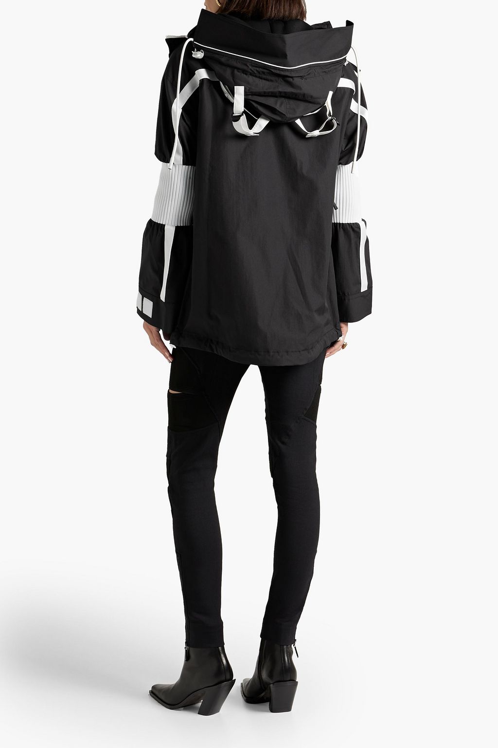 BURBERRY Two-tone shell hooded jacket
