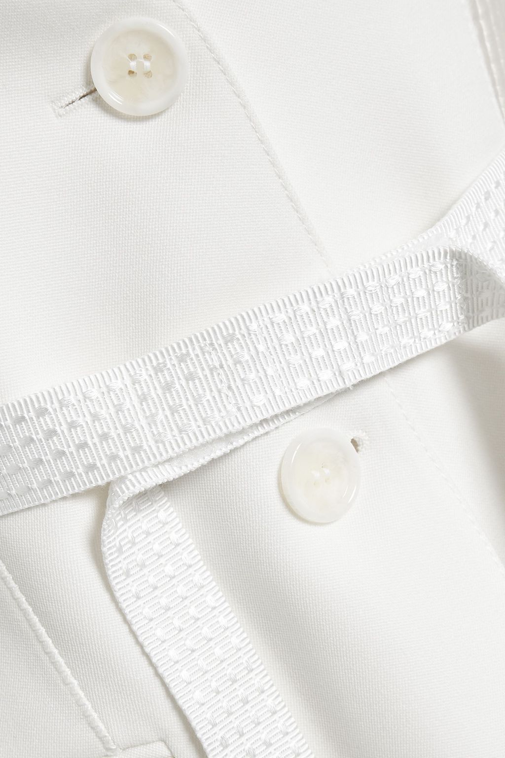 BURBERRY Belted satin-paneled wool blazer