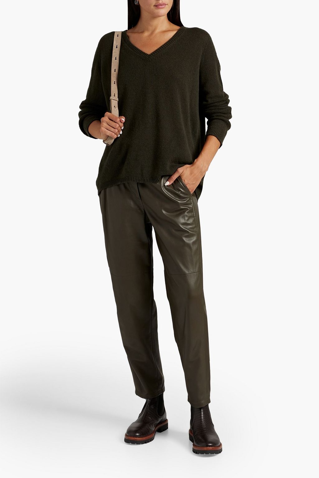 MAJESTIC FILATURES Cashmere and merino-blend sweater