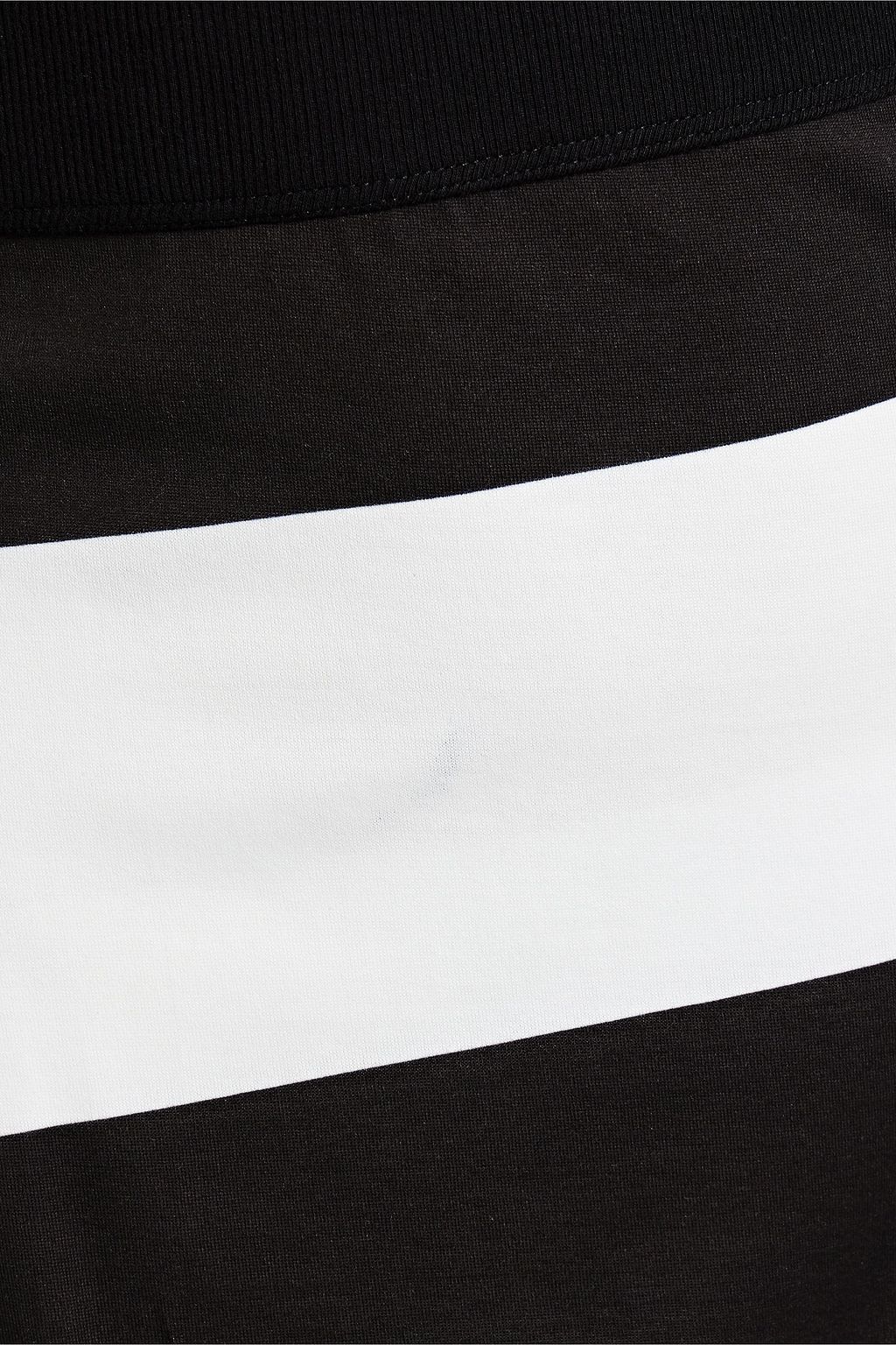 BURBERRY Cutout striped cotton-jersey skirt
