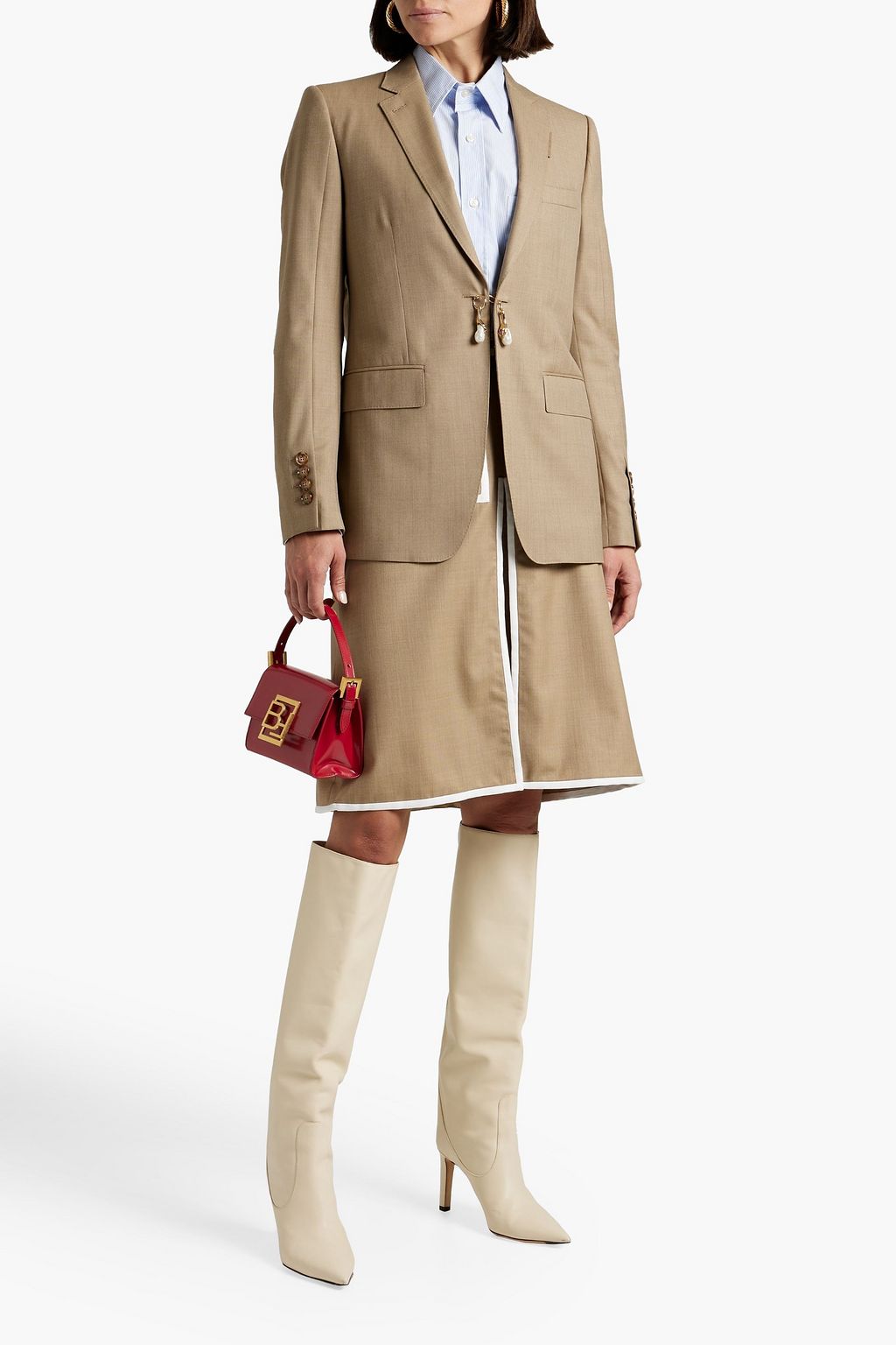 BURBERRY Wool and cashmere-blend twill blazer