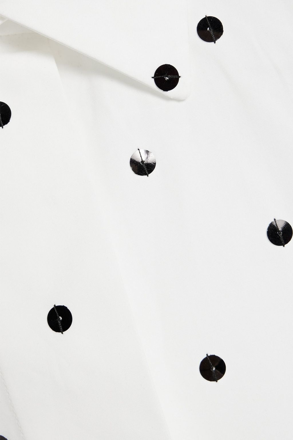 VALENTINO GARAVANI Sequin-embellished cotton-poplin shirt