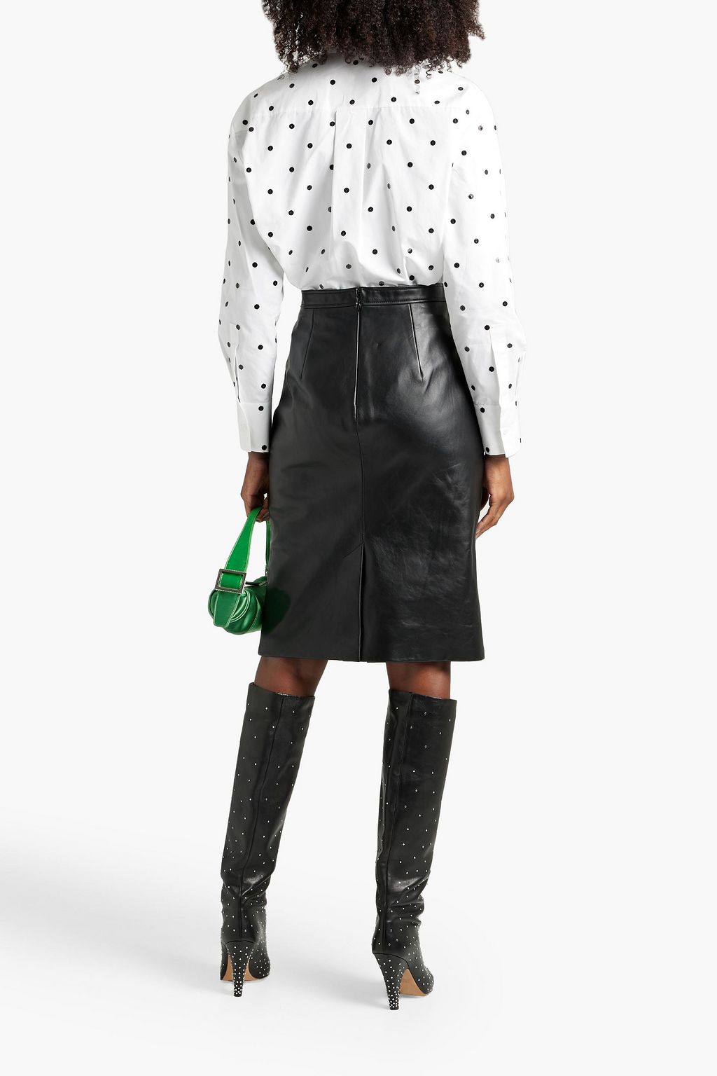 VALENTINO GARAVANI Sequin-embellished cotton-poplin shirt
