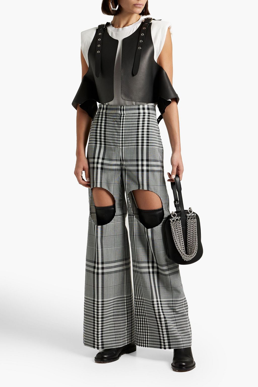 BURBERRY Pebbled-leather vest