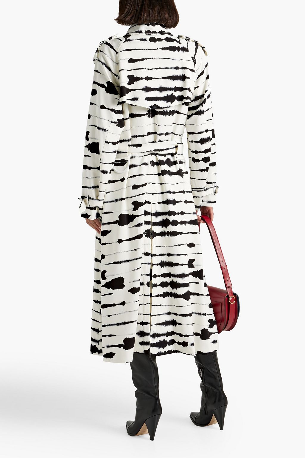 BURBERRY クレープ トレンチコート カットアウト プリント
