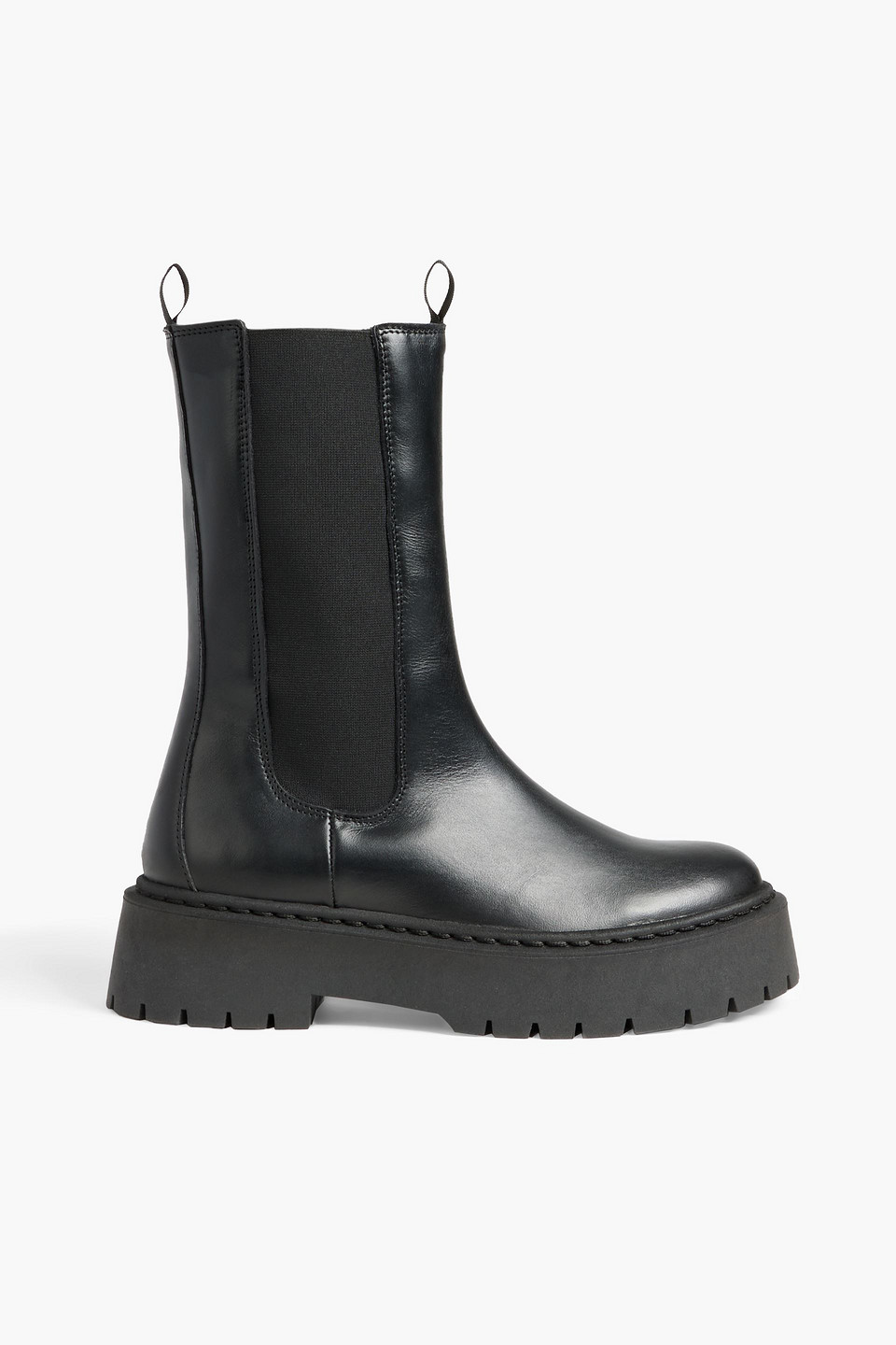 Iris & Ink Carina Leather Boots In Black