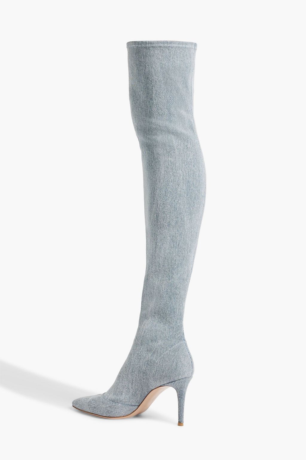 GIANVITO ROSSI Elite 85 Overknees aus Denim