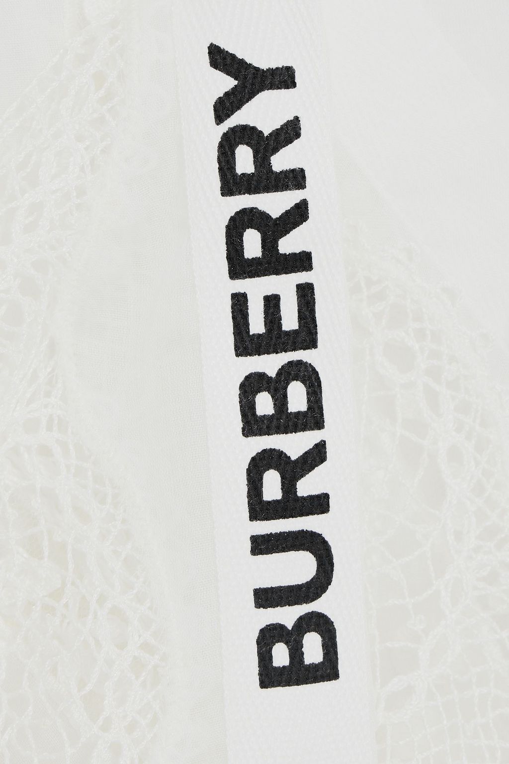 BURBERRY Appliquéd cutout cotton-voile and crocheted lace maxi dress