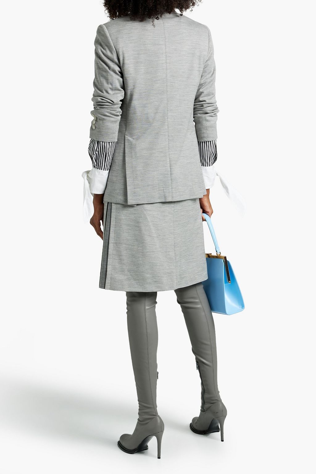 BURBERRY Mélange wool-blend jersey blazer