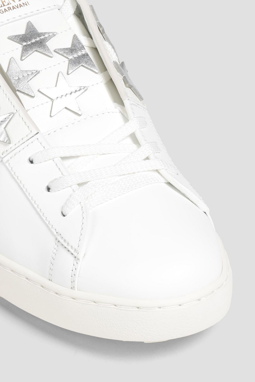 VALENTINO GARAVANI Rockstud Untitled appliquéd leather sneakers