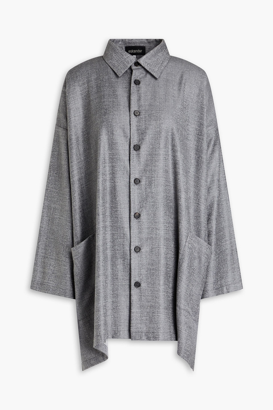 Eskandar Wool and silk-blend jacquard jacket