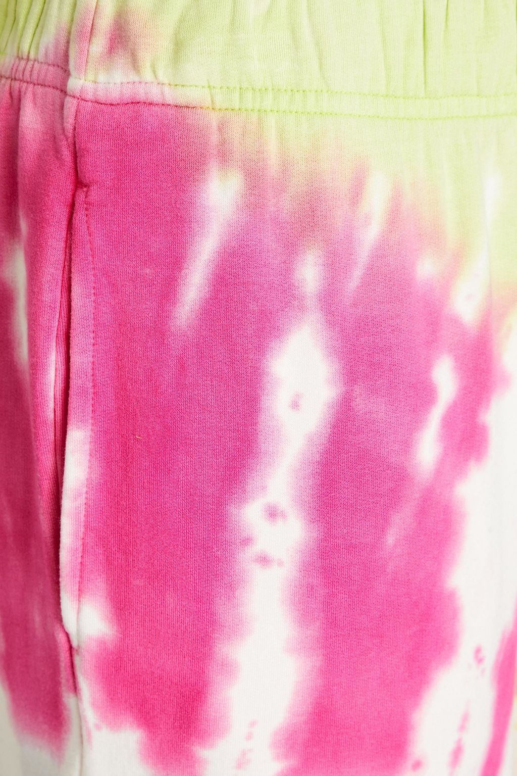 STATESIDE Tie-dyed stretch Micro Modal and cotton-blend fleece track pants