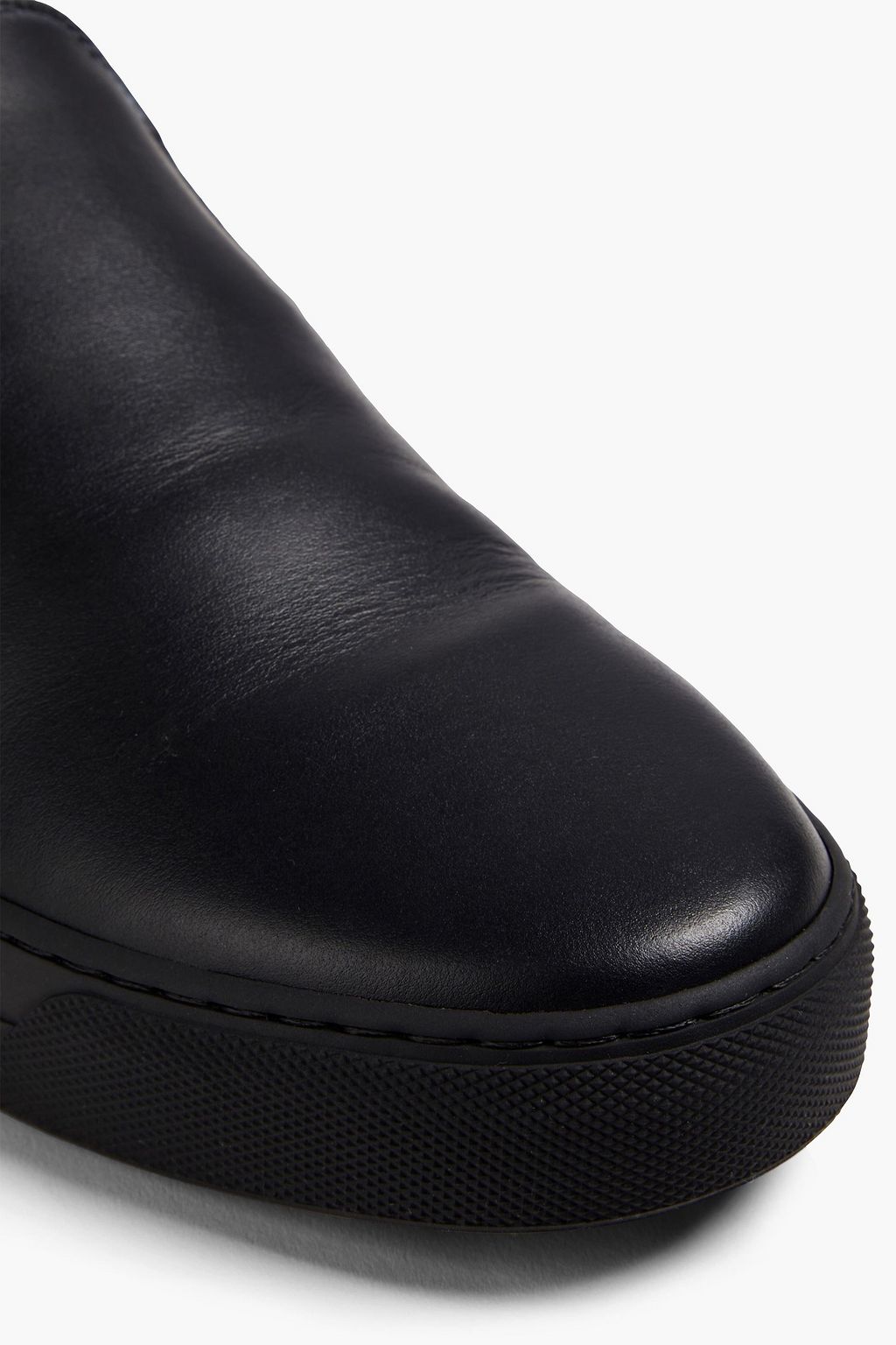 VALENTINO GARAVANI Logo-appliquéd leather slip-on sneakers