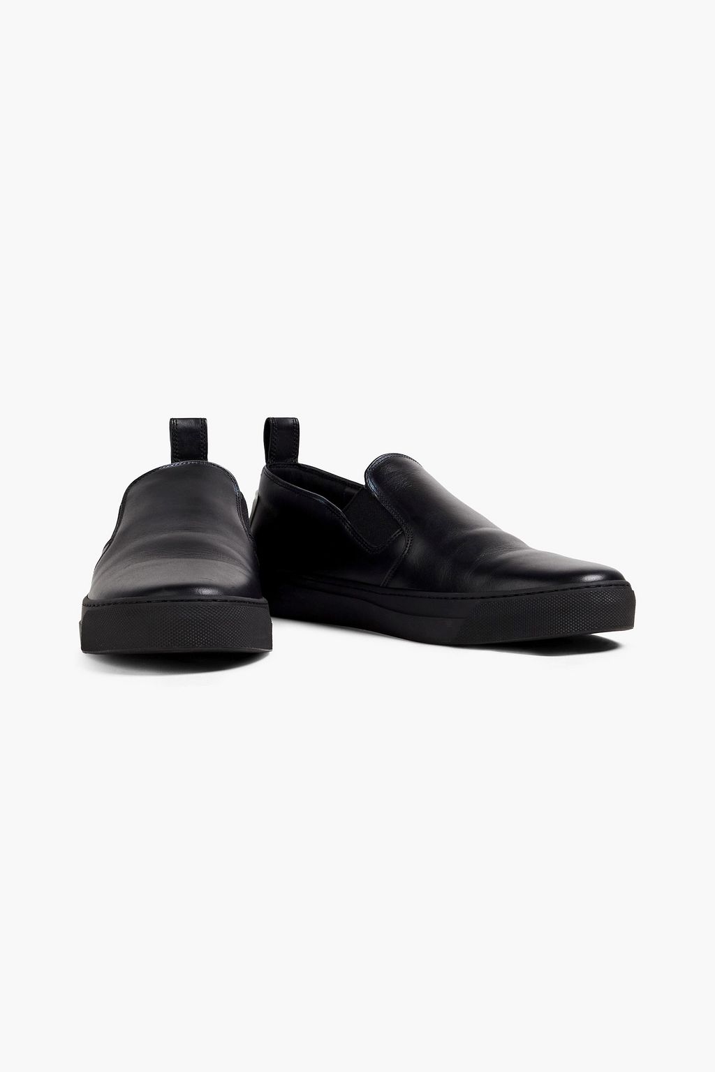 VALENTINO GARAVANI Logo-appliquéd leather slip-on sneakers