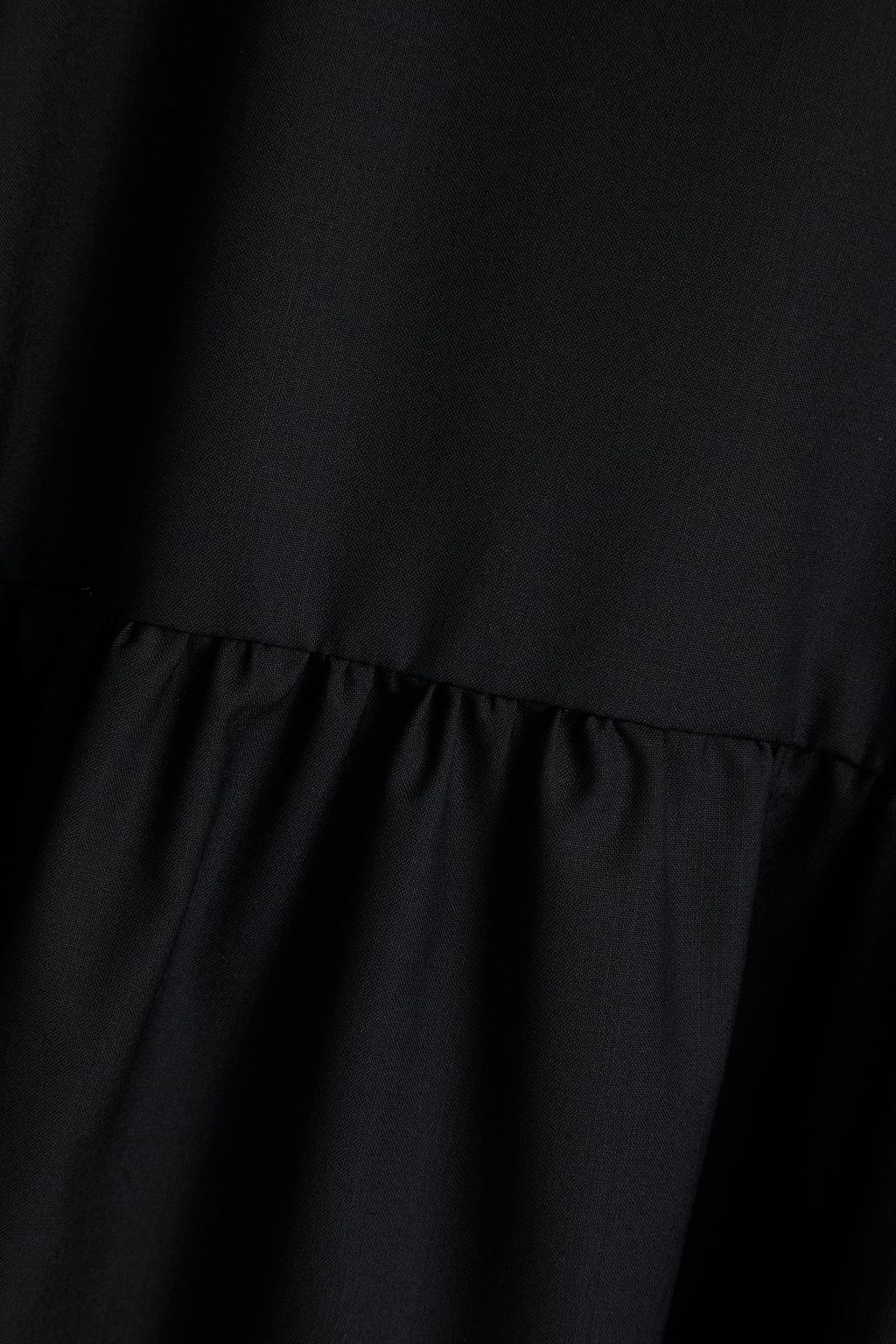 ESKANDAR Gathered mélange wool and silk-blend tunic