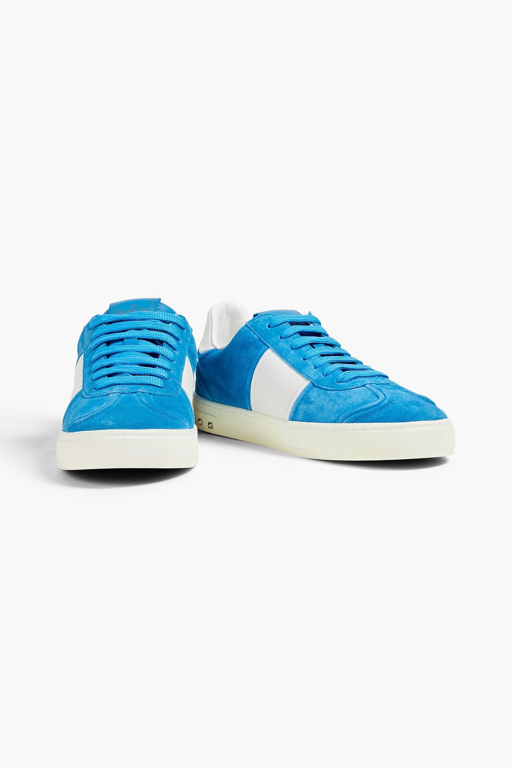 VALENTINO GARAVANI Rockstud two-tone suede sneakers