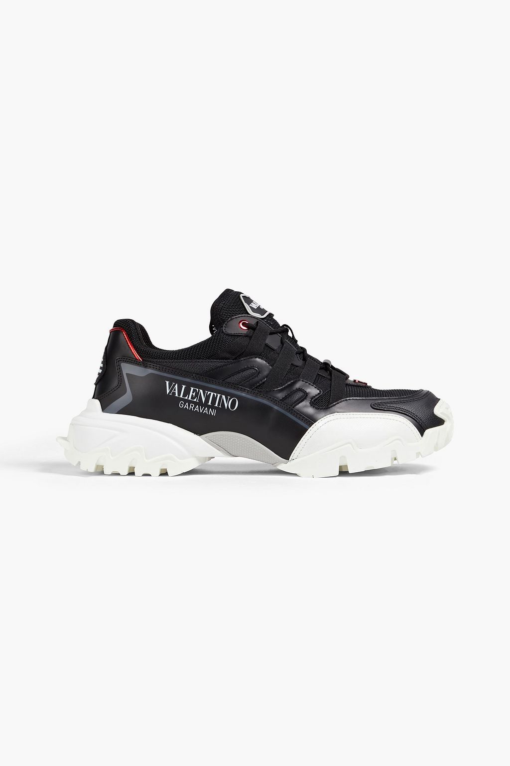 massa karbonade pedaal VALENTINO GARAVANI Two-tone leather and mesh sneakers | Sale up to 70% off  | THE OUTNET