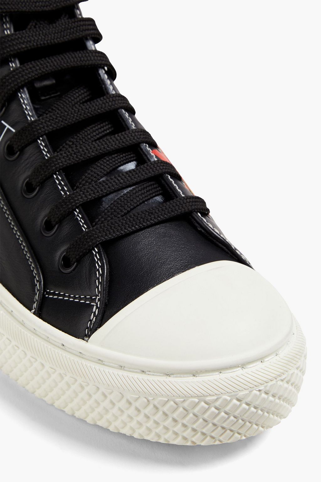 VALENTINO GARAVANI Printed leather high-top sneakers