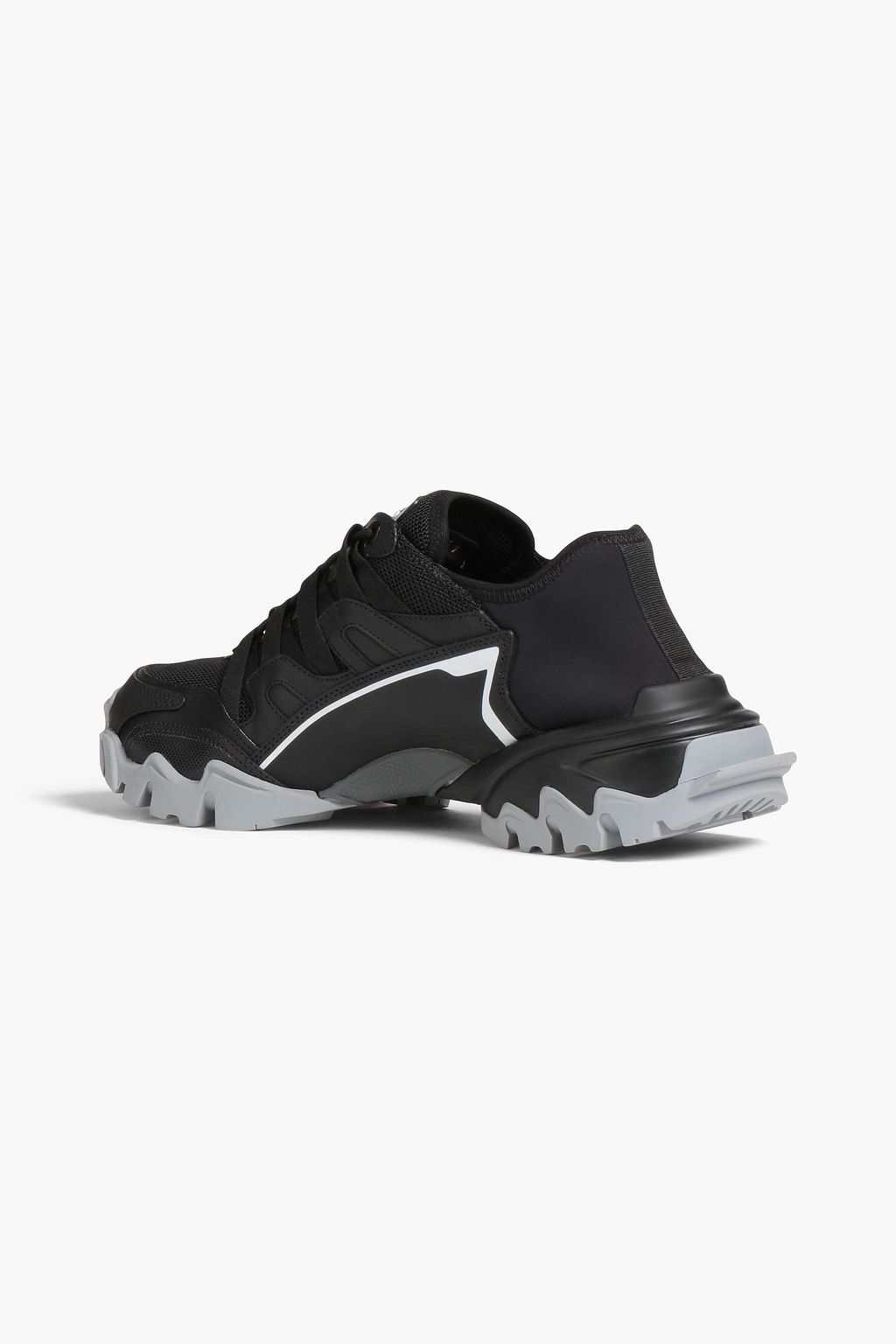 VALENTINO GARAVANI Logo-appliquéd leather, neoprene and mesh sneakers