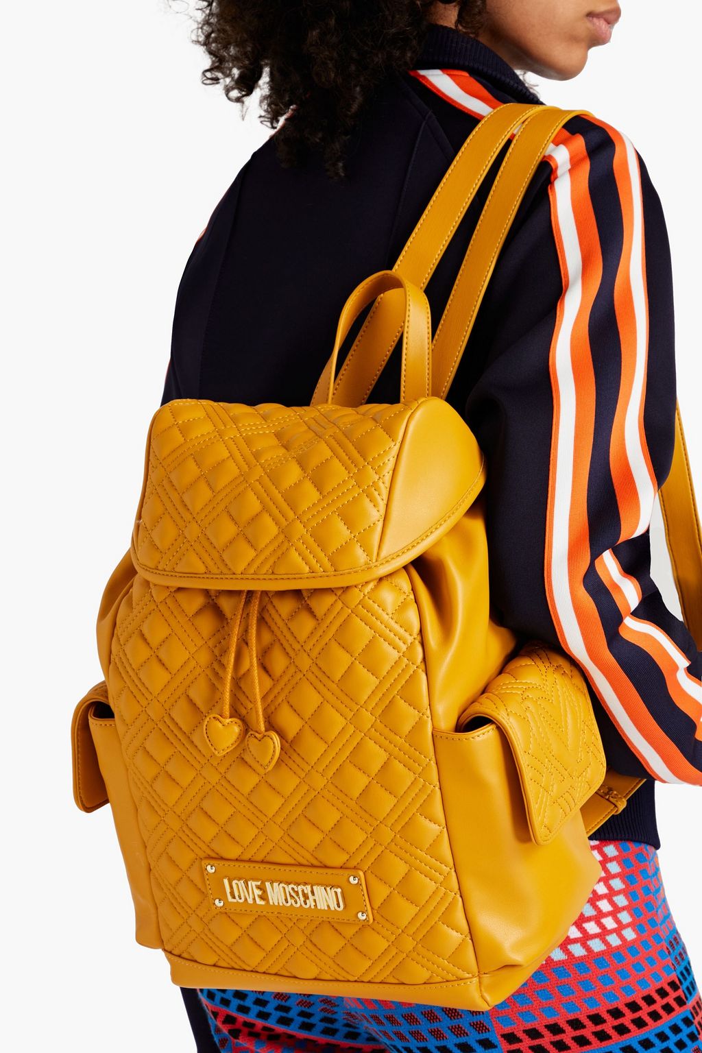 LOVE MOSCHINO Quilted faux leather backpack