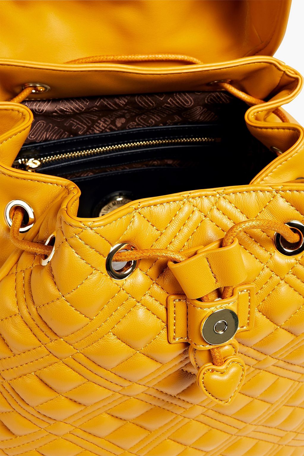LOVE MOSCHINO Quilted faux leather backpack