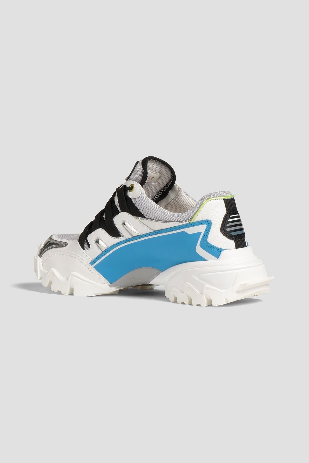 VALENTINO GARAVANI Logo-appliquéd leather and mesh sneakers