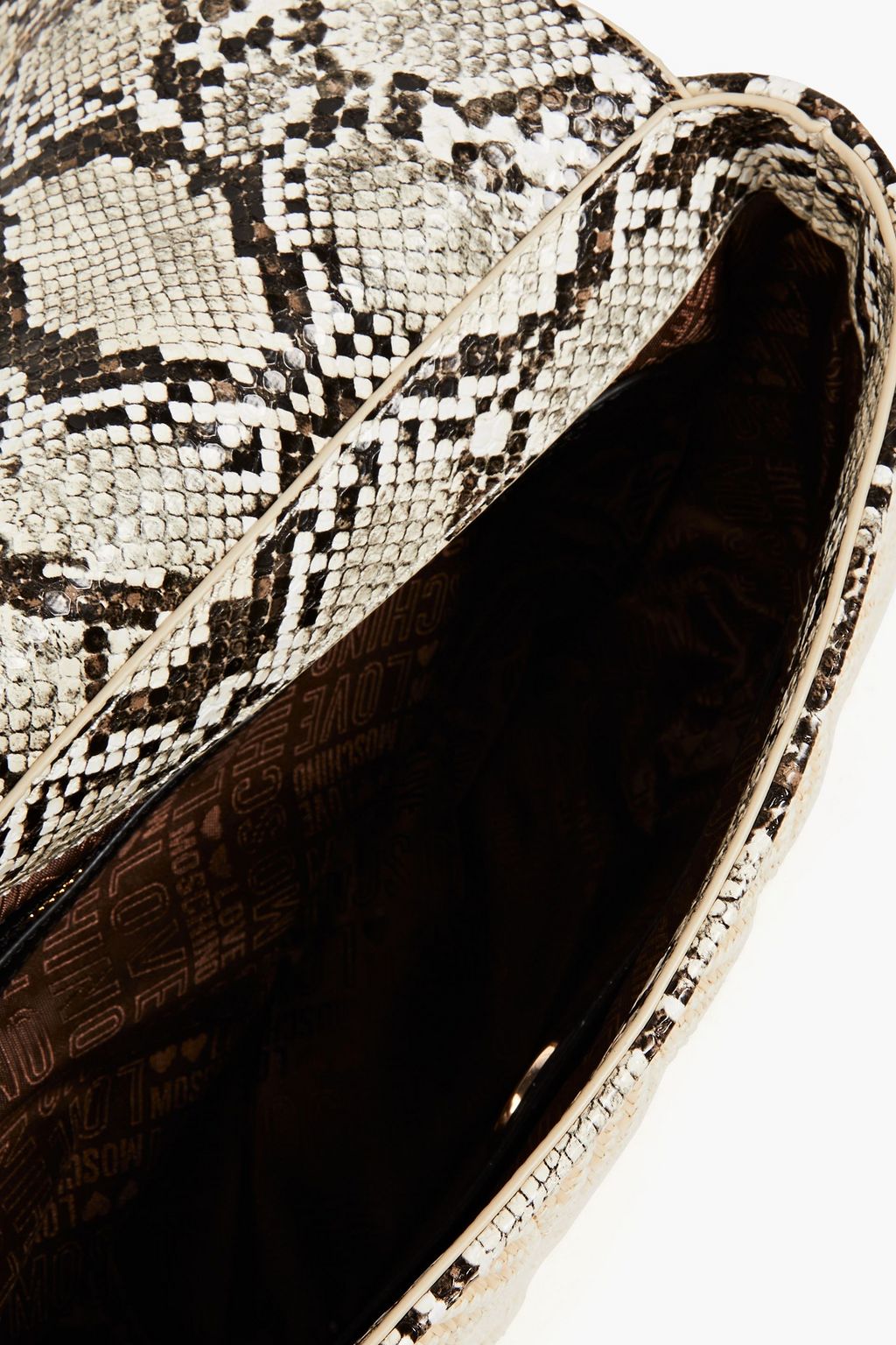LOVE MOSCHINO Quilted faux raffia shoulder bag