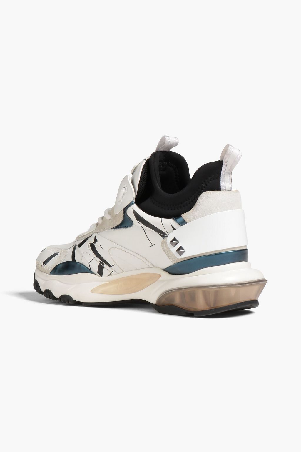 VALENTINO GARAVANI Rockstud printed leather sneakers