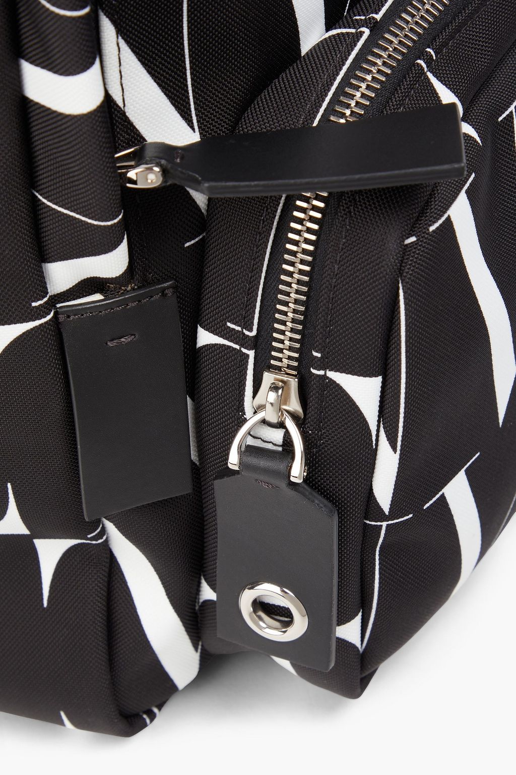 VALENTINO GARAVANI Leather-trimmed logo-print canvas backpack