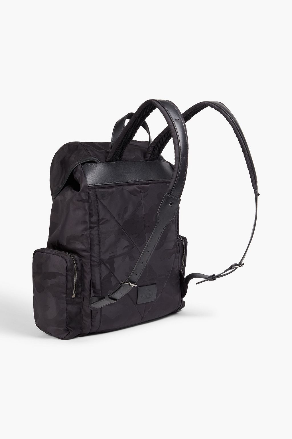 VALENTINO GARAVANI Rockstud camouflage-print jacquard backpack