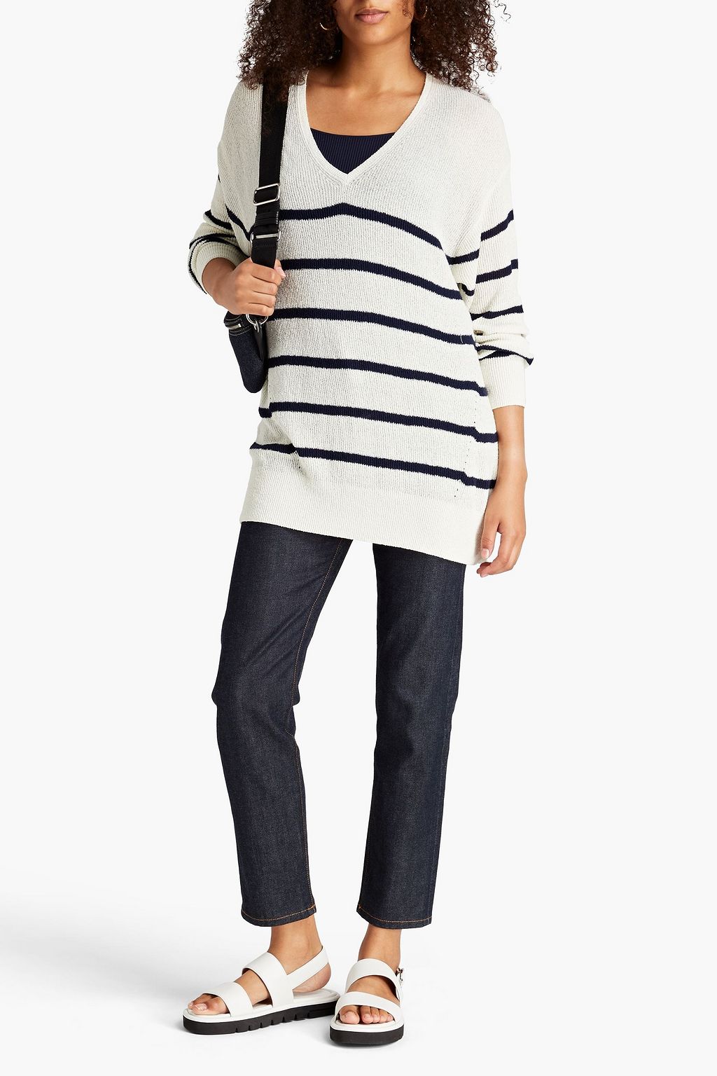 RAG & BONE Soleil striped ribbed cotton-blend sweater