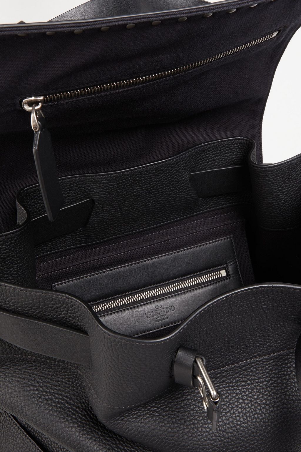 VALENTINO GARAVANI Rockstud pebbled-leather backpack