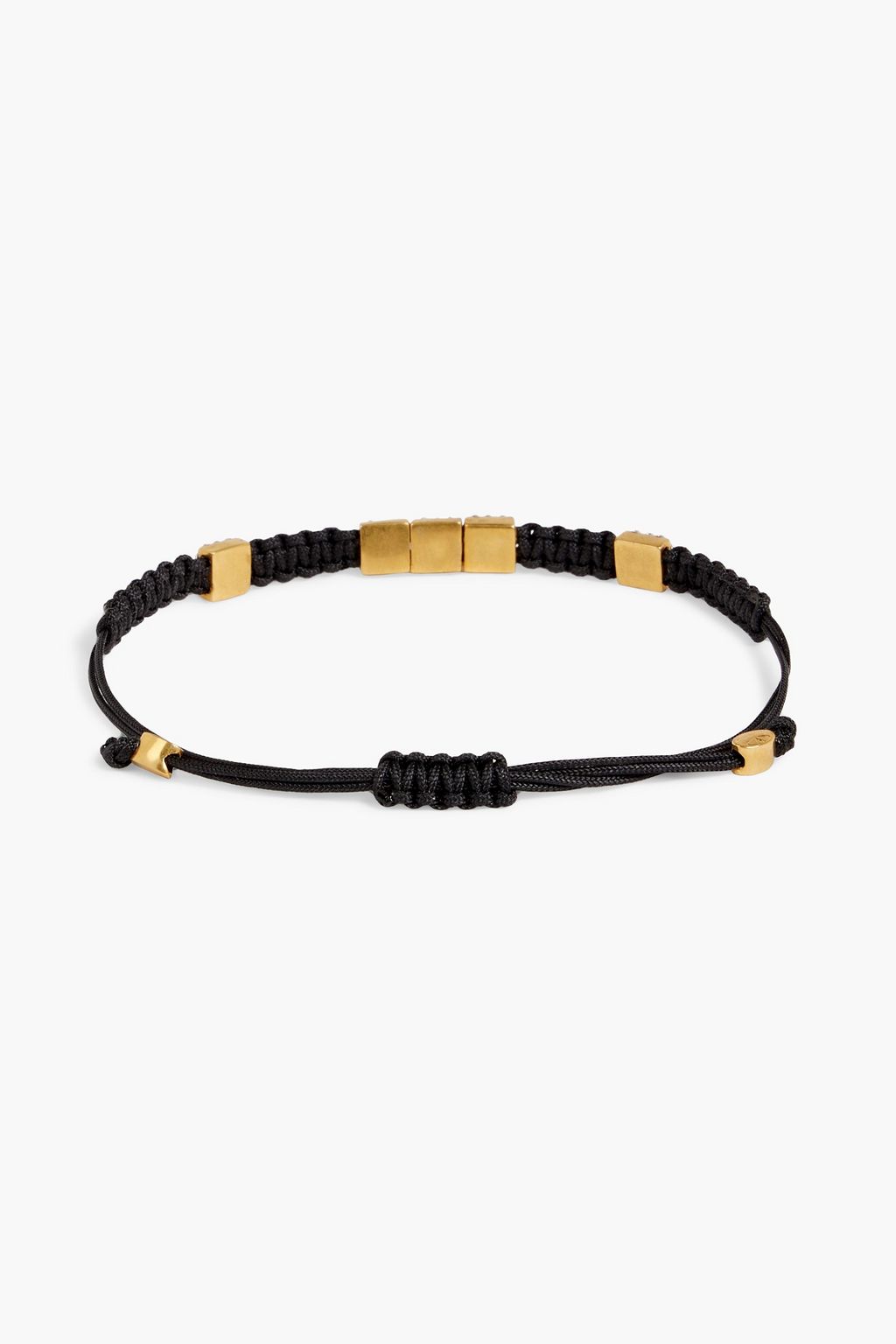 VALENTINO GARAVANI Gold-tone, crystal and braided cord bracelet