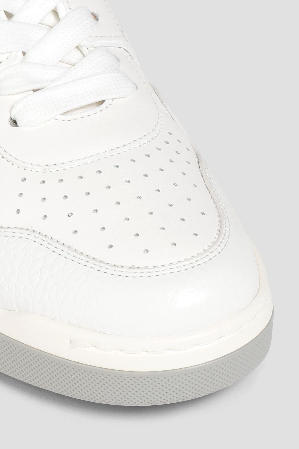VALENTINO GARAVANI Perforated textured-leather sneakers