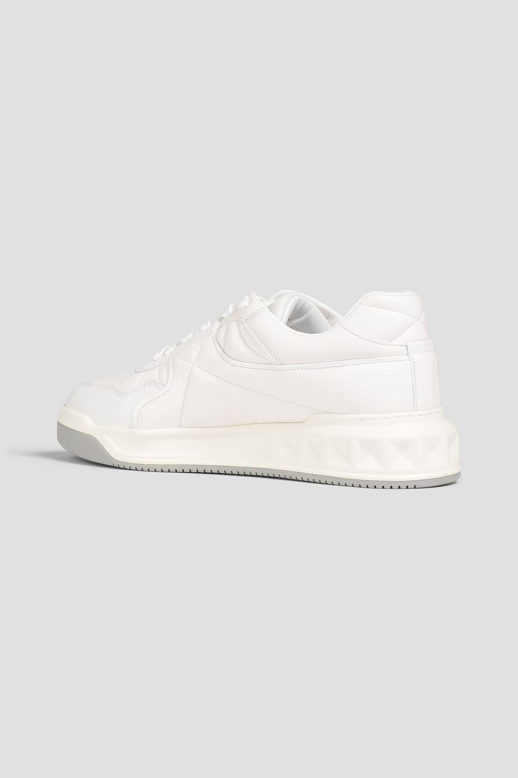 VALENTINO GARAVANI Perforated textured-leather sneakers