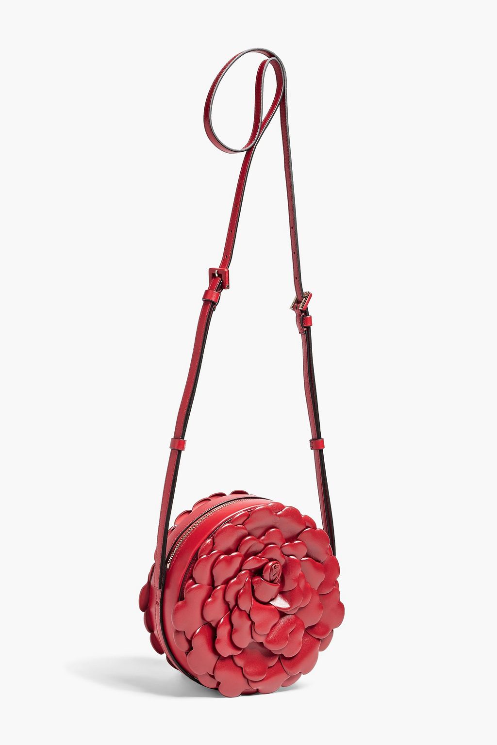 VALENTINO GARAVANI 03 Rose Edition Atelier floral-appliquéd leather shoulder bag