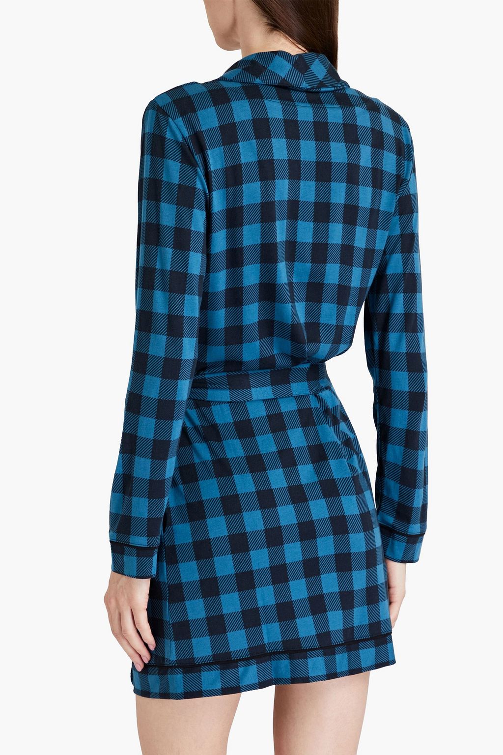 COSABELLA Gingham Pima cotton and modal-blend robe