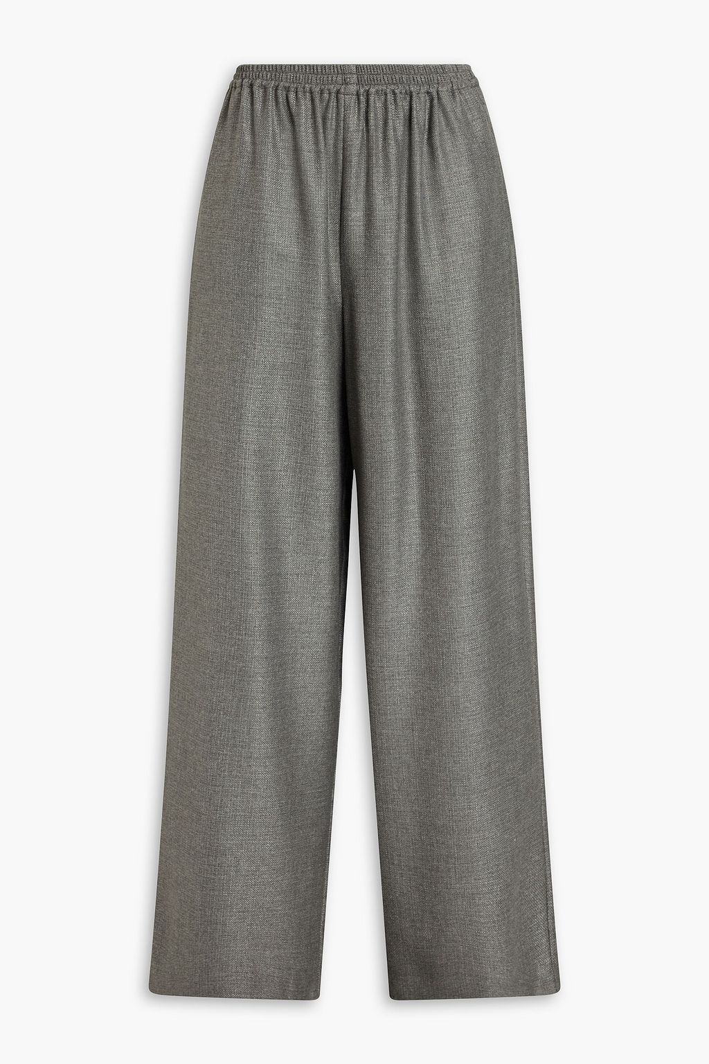 Wide-leg Pants - Gray melange - Ladies